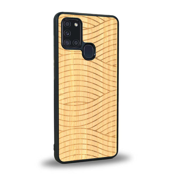 Coque Samsung A21S - Le Wavy Style - Coque en bois