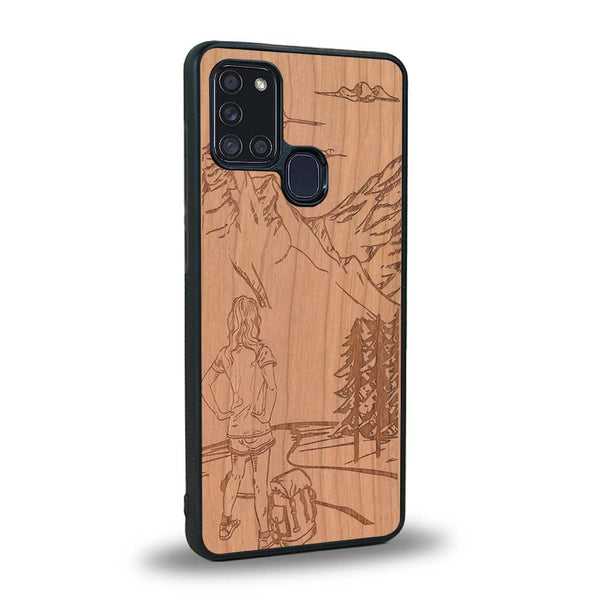 Coque Samsung A21S - L'Exploratrice - Coque en bois