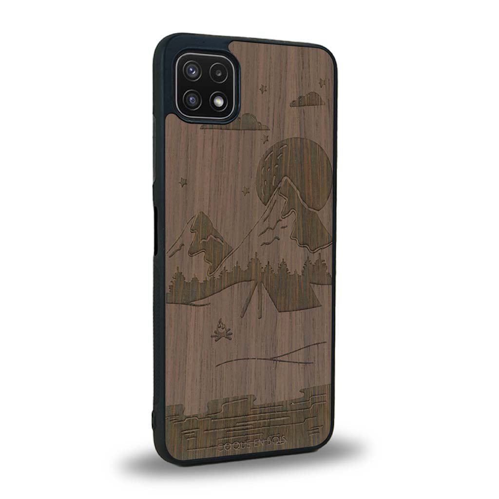Coque Samsung A22 5G - Le Campsite - Coque en bois