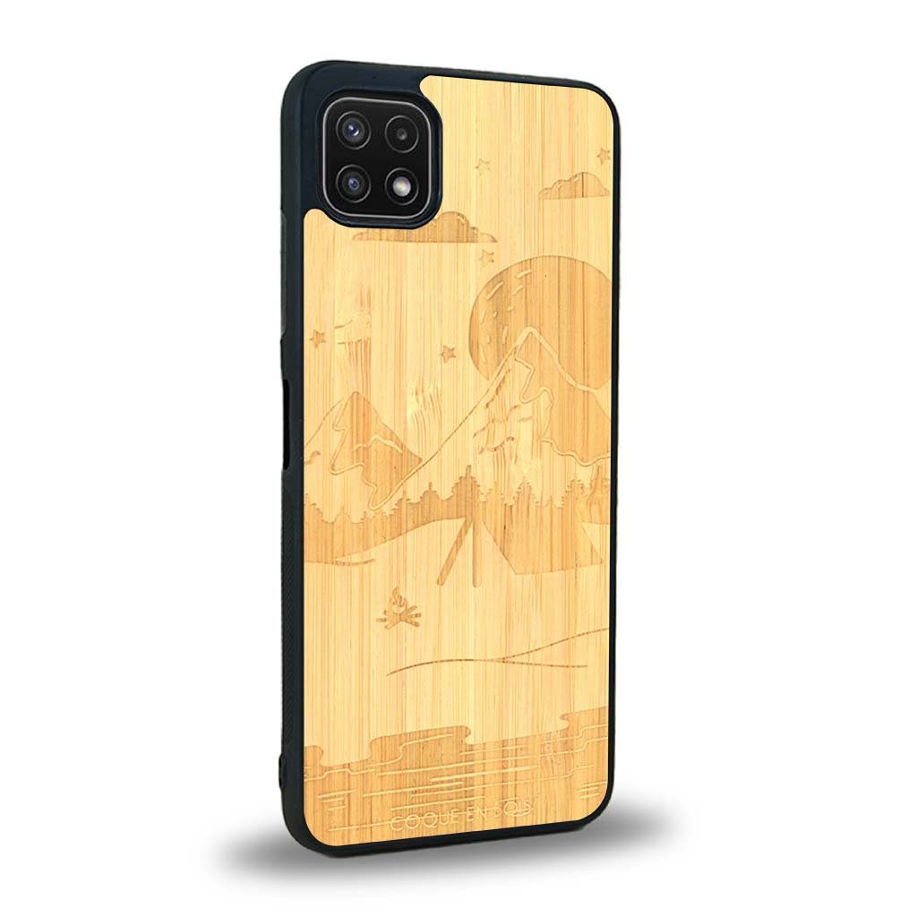 Coque Samsung A22 5G - Le Campsite - Coque en bois
