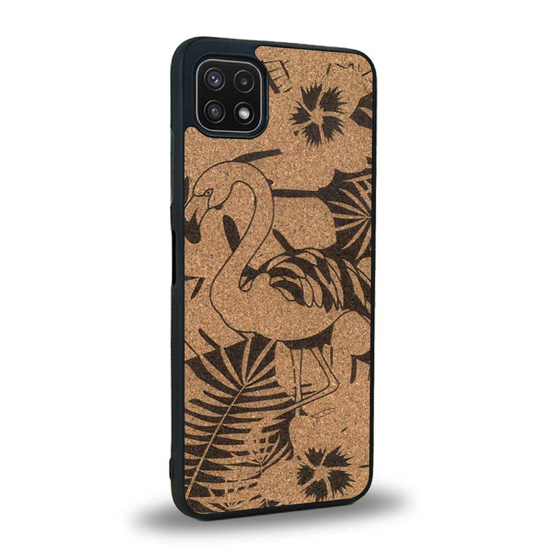Coque Samsung A22 5G - Le Flamant Rose - Coque en bois