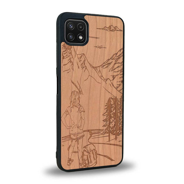 Coque Samsung A22 5G - L'Exploratrice - Coque en bois