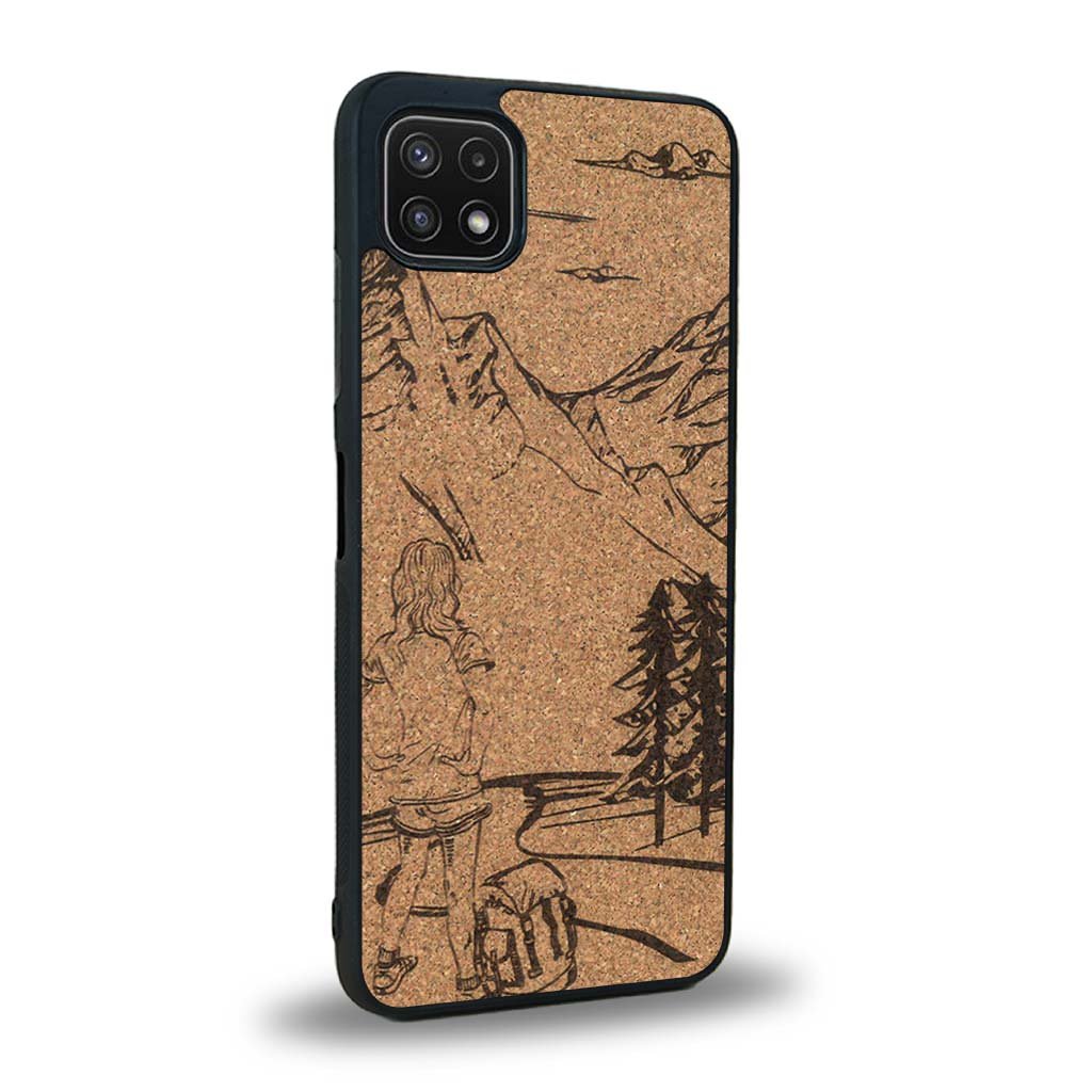 Coque Samsung A22 5G - L'Exploratrice - Coque en bois