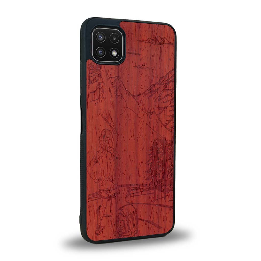 Coque Samsung A22 5G - L'Exploratrice - Coque en bois