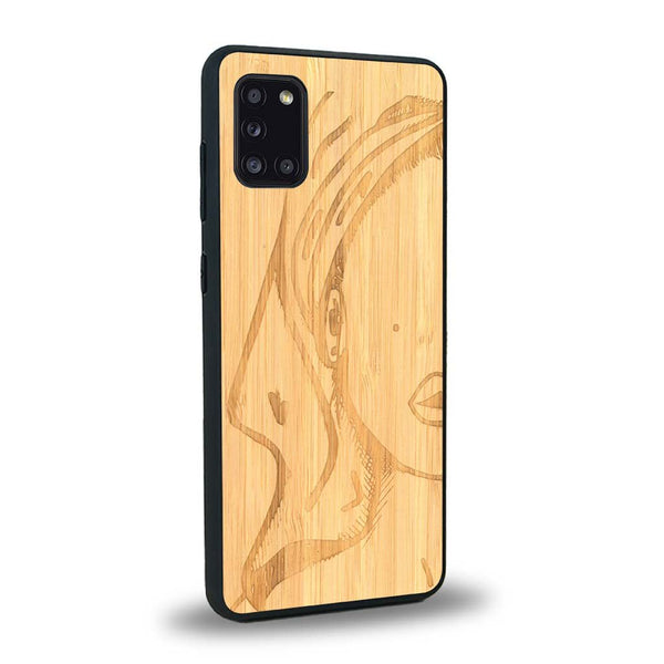 Coque Samsung A31 - Au féminin - Coque en bois