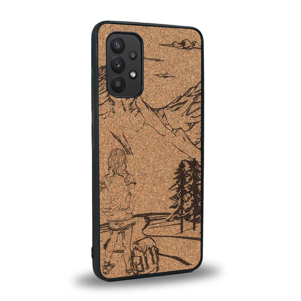 Coque Samsung A32 4G - L'Exploratrice - Coque en bois