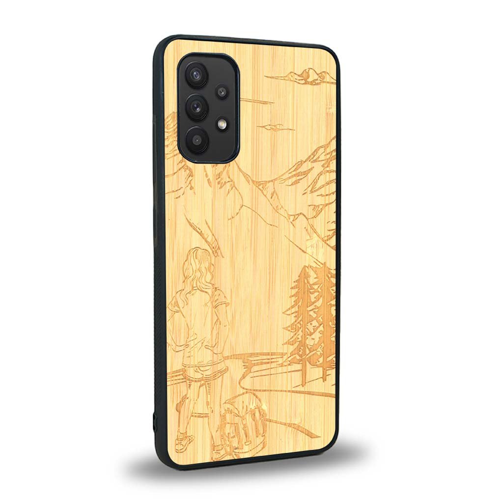 Coque Samsung A32 4G - L'Exploratrice - Coque en bois