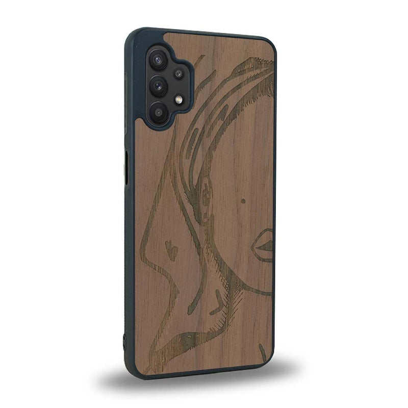 Coque Samsung A32 5G - Au féminin - Coque en bois