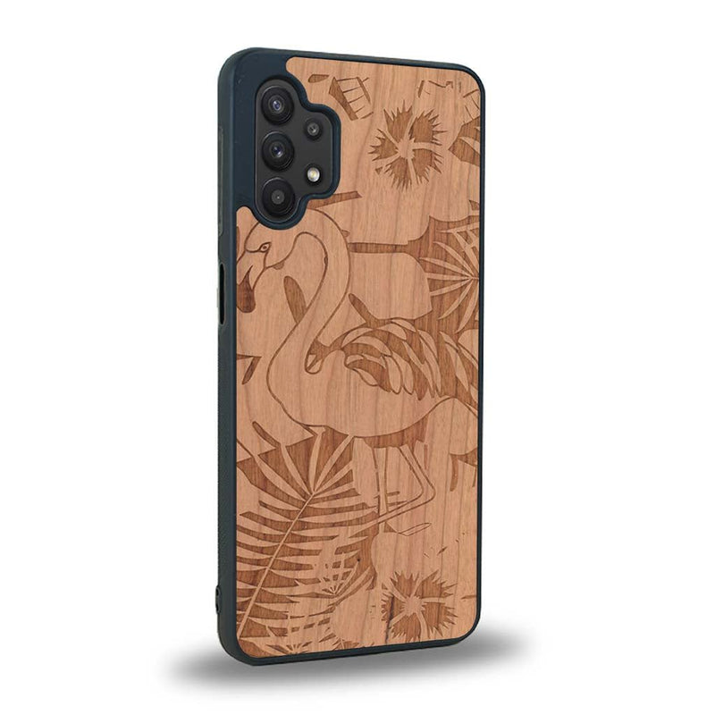 Coque Samsung A32 5G - Le Flamant Rose - Coque en bois