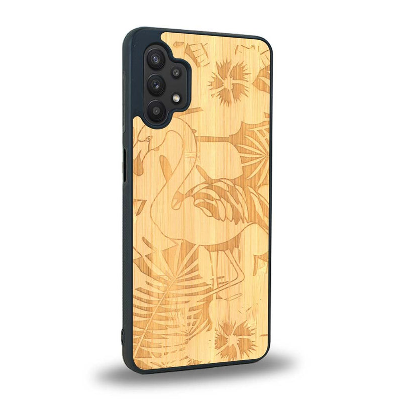 Coque Samsung A32 5G - Le Flamant Rose - Coque en bois