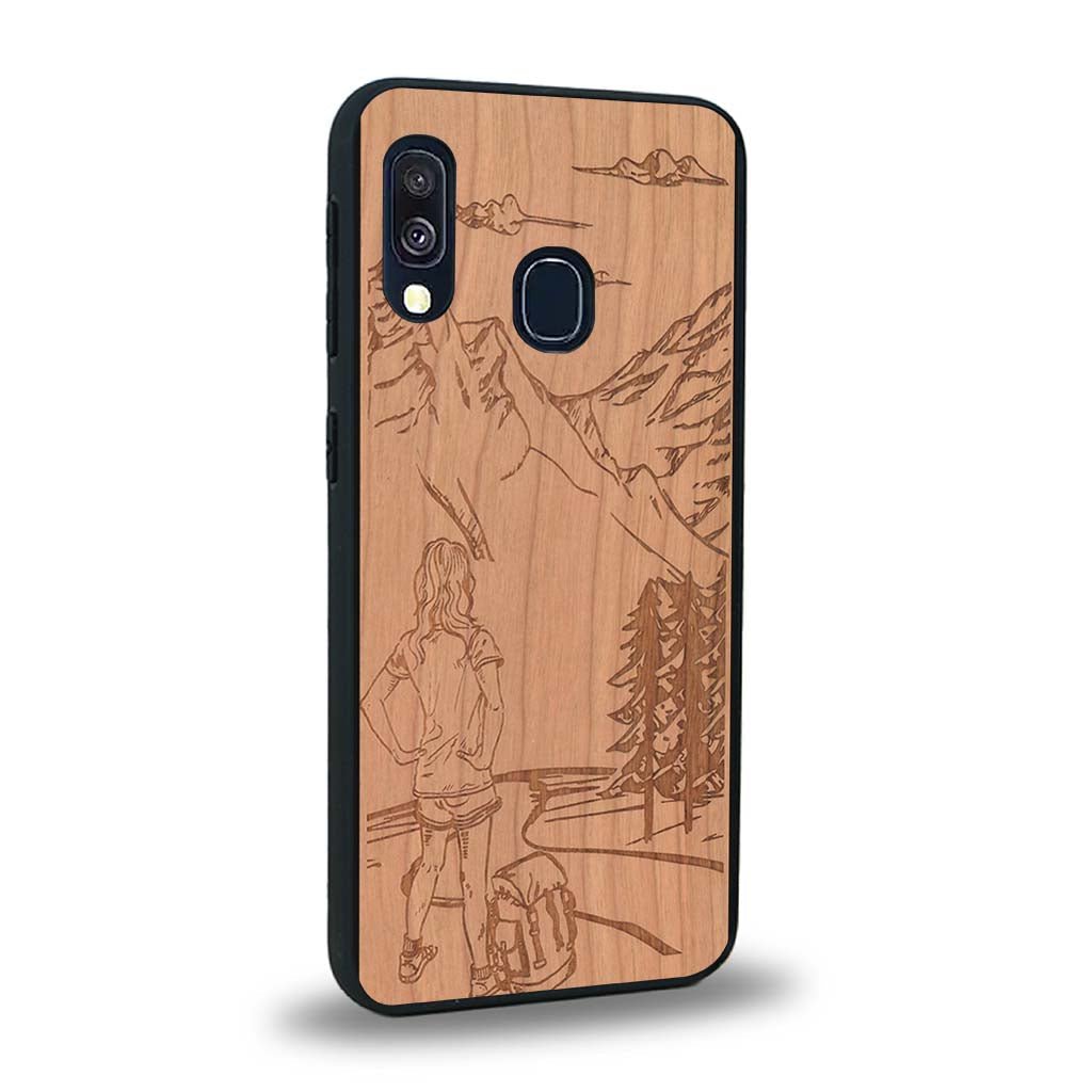 Coque Samsung A40 - L'Exploratrice - Coque en bois