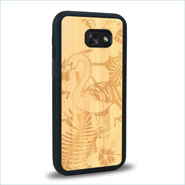Coque Samsung A5 - Le Flamant Rose - Coque en bois