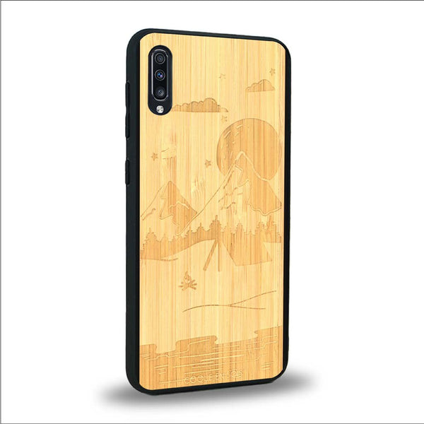 Coque Samsung A50 - Le Campsite - Coque en bois