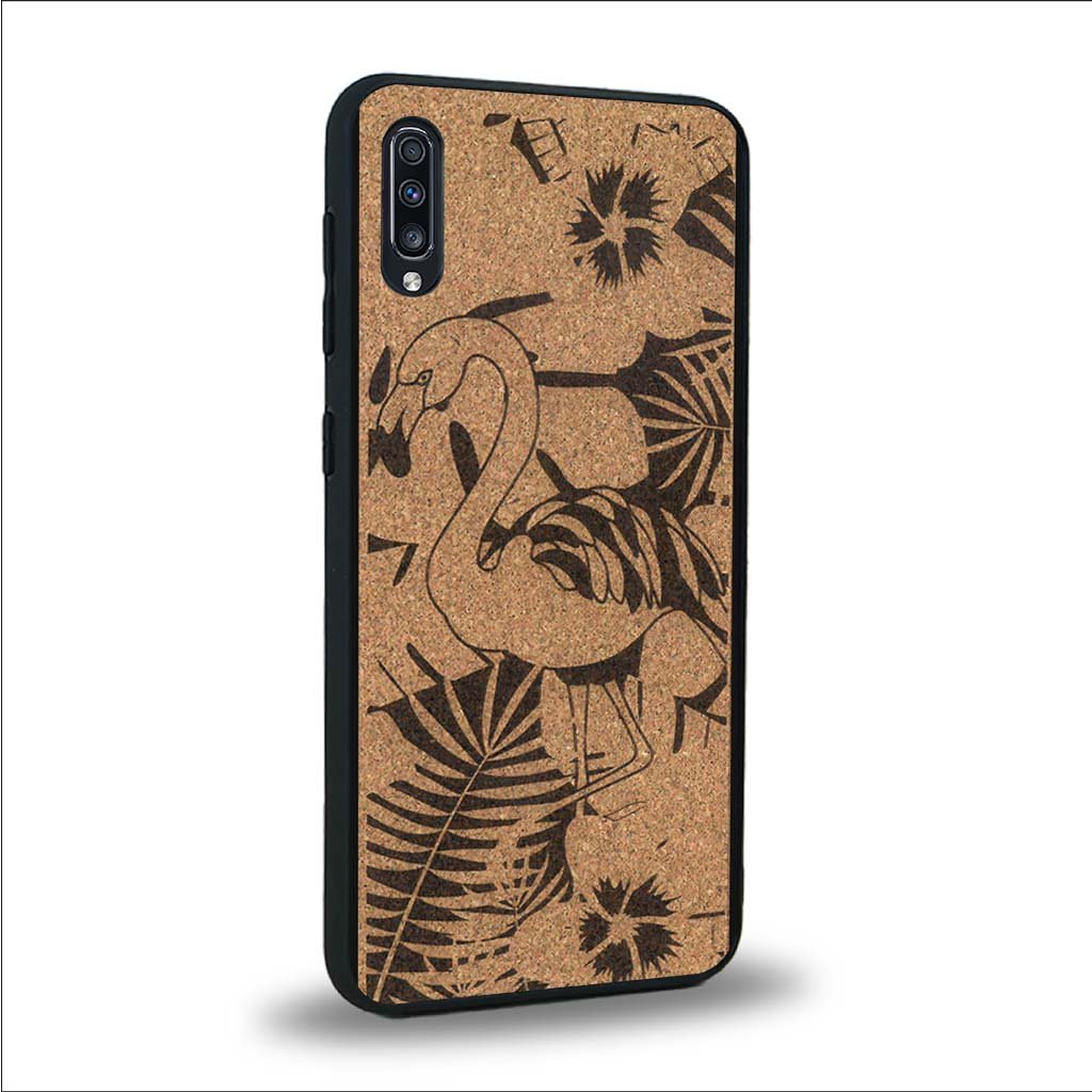 Coque Samsung A50 - Le Flamant Rose - Coque en bois