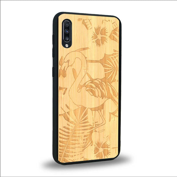 Coque Samsung A50 - Le Flamant Rose - Coque en bois