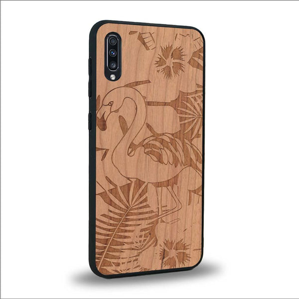 Coque Samsung A50 - Le Flamant Rose - Coque en bois