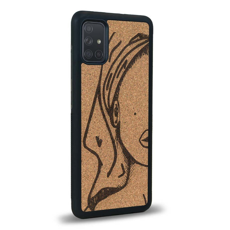 Coque Samsung A51 - Au féminin - Coque en bois