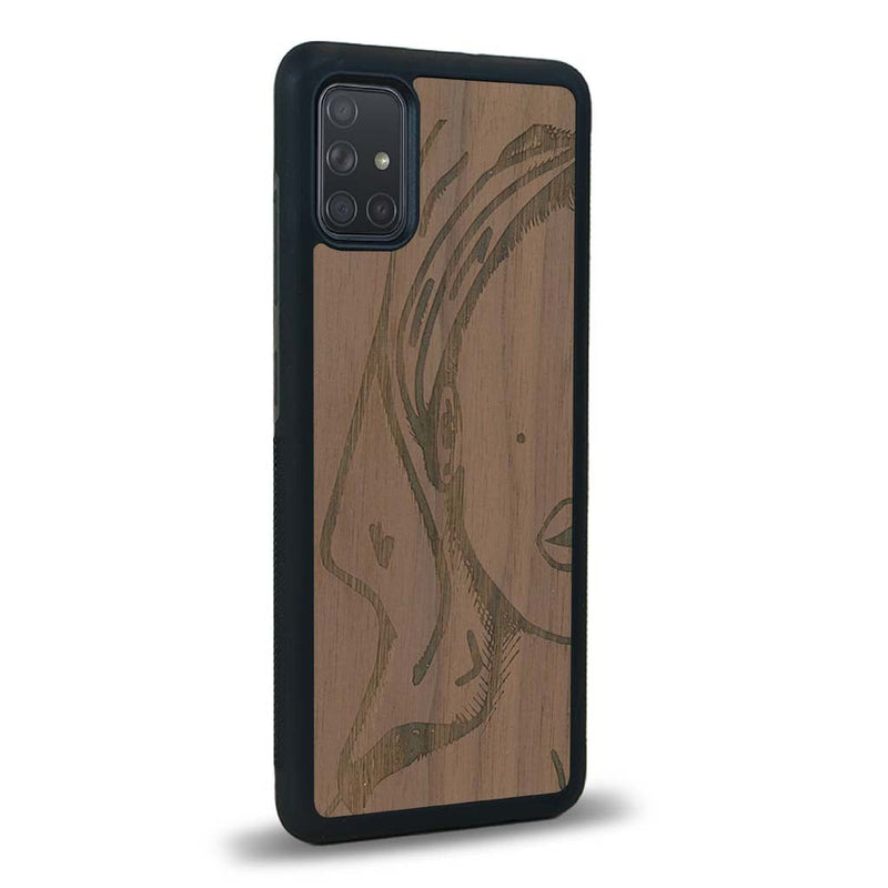 Coque Samsung A51 - Au féminin - Coque en bois