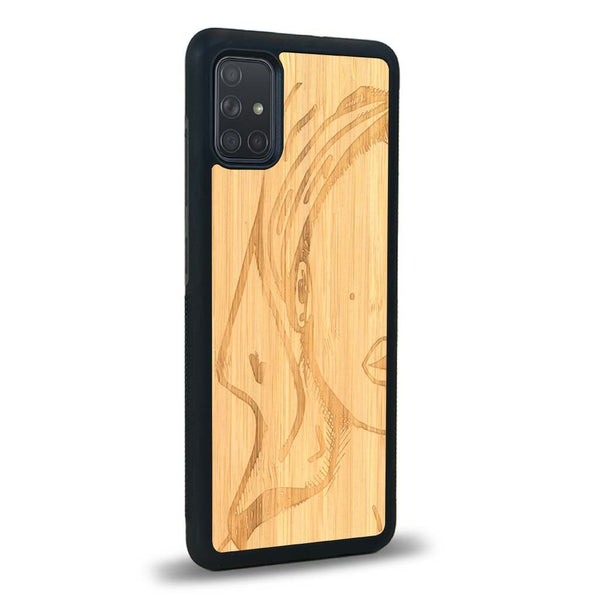 Coque Samsung A51 - Au féminin - Coque en bois