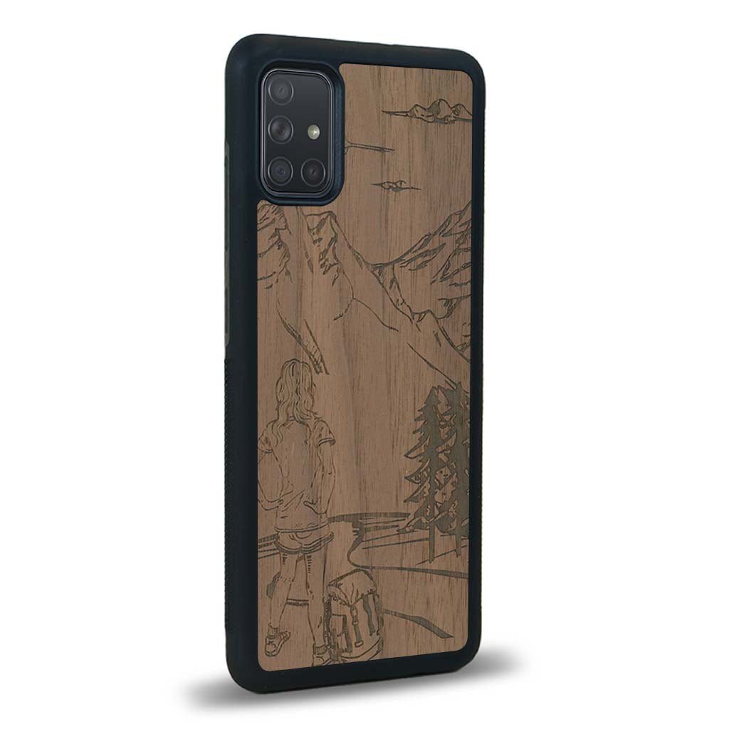 Coque Samsung A51 - L'Exploratrice - Coque en bois