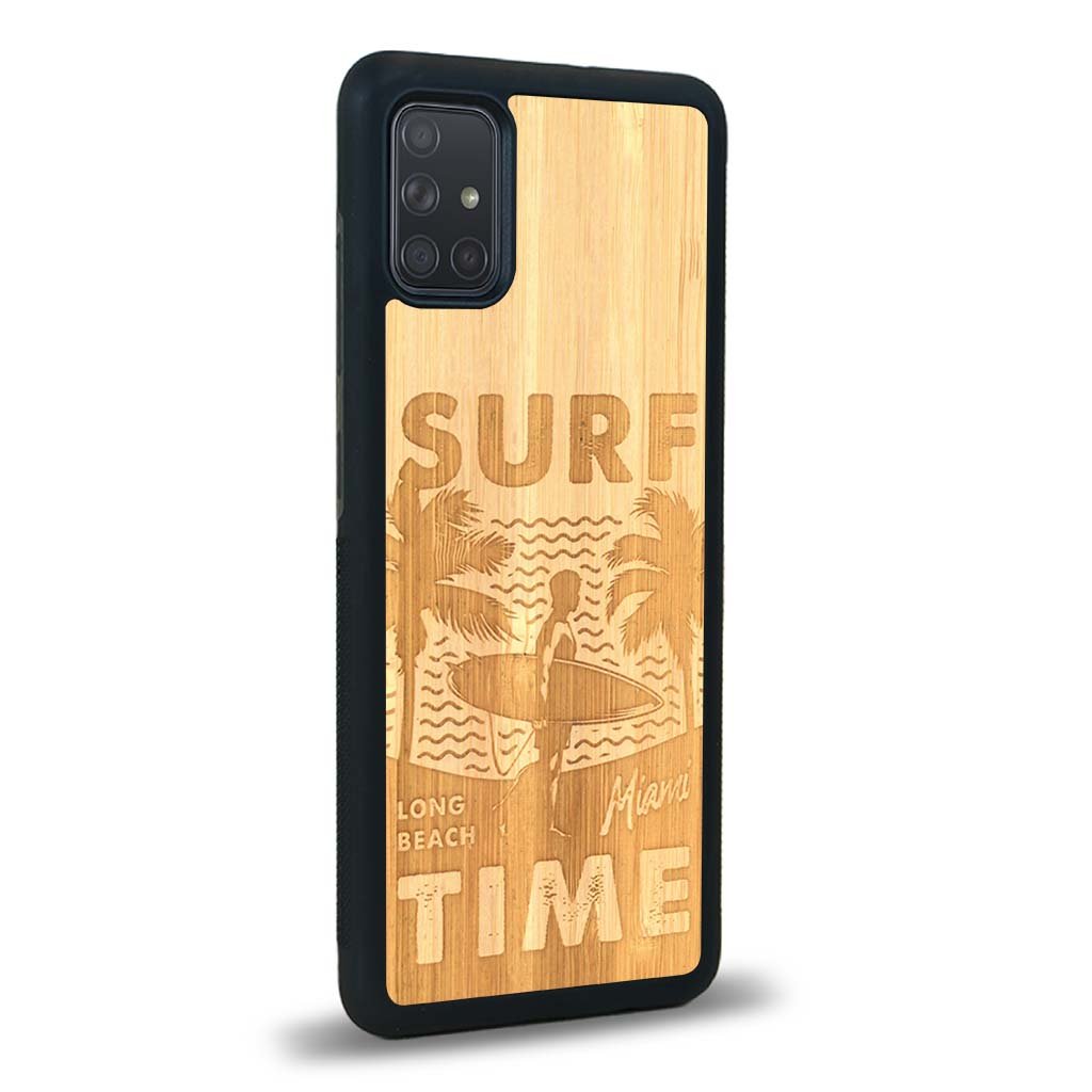Coque Samsung A51 - Surf Time - Coque en bois