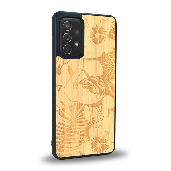 Coque Samsung A52 - Le Flamant Rose - Coque en bois