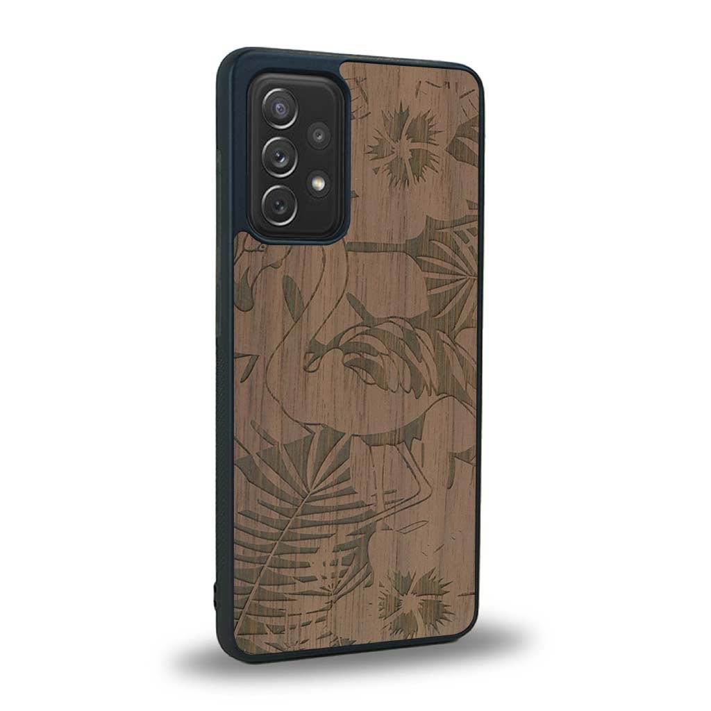 Coque Samsung A52 - Le Flamant Rose - Coque en bois