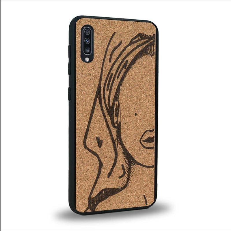 Coque Samsung A70 - Au féminin - Coque en bois