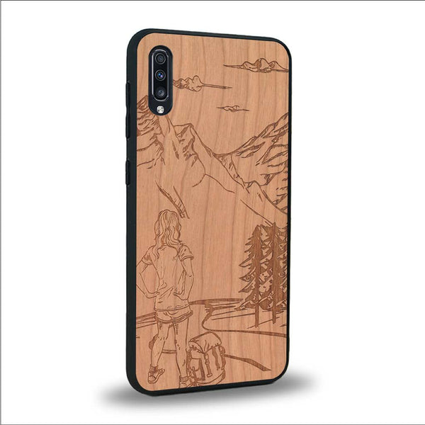 Coque Samsung A70 - L'Exploratrice - Coque en bois