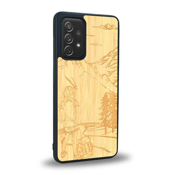 Coque Samsung A72 5G - L'Exploratrice - Coque en bois