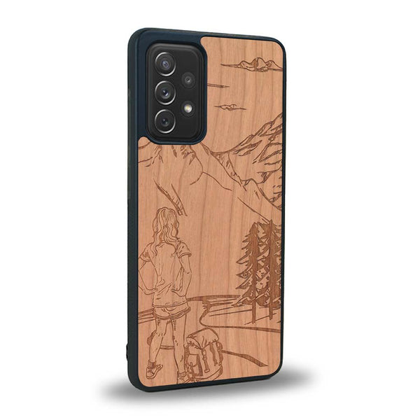 Coque Samsung A72 5G - L'Exploratrice - Coque en bois