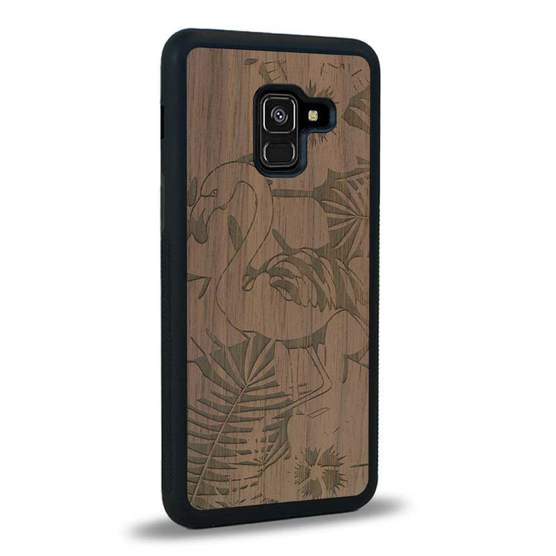 Coque Samsung A8 2018 - Le Flamant Rose - Coque en bois