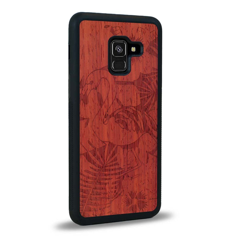 Coque Samsung A8 2018 - Le Flamant Rose - Coque en bois