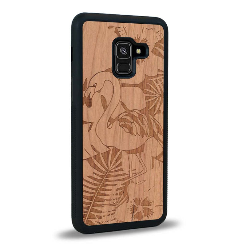 Coque Samsung A8 2018 - Le Flamant Rose - Coque en bois