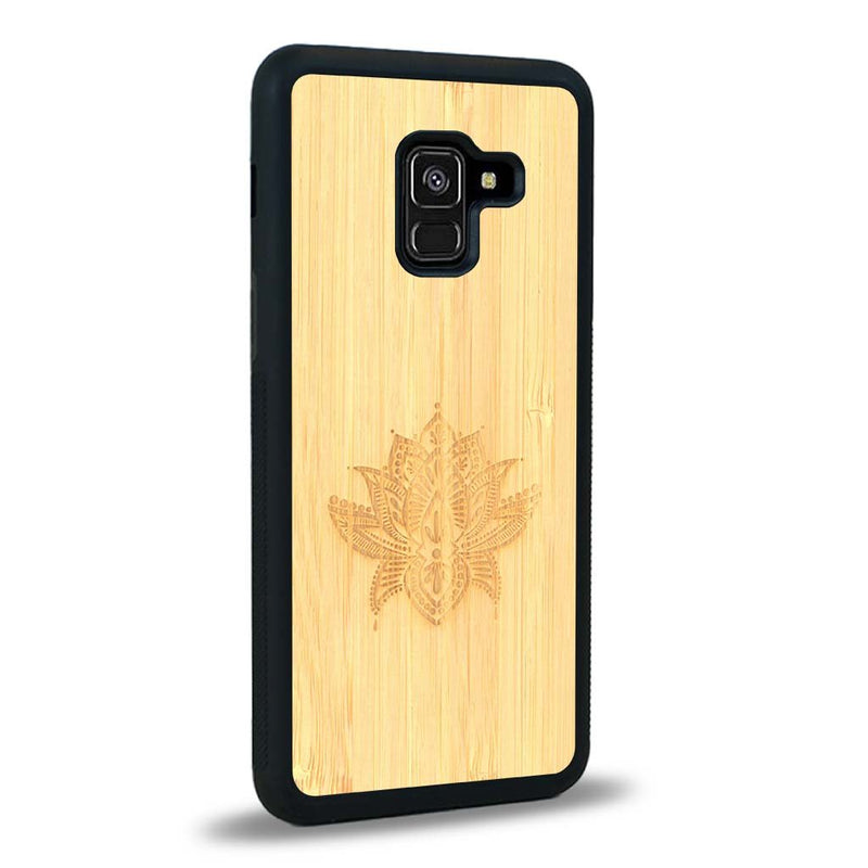 Coque Samsung A8 2018 - Le Lotus - Coque en bois