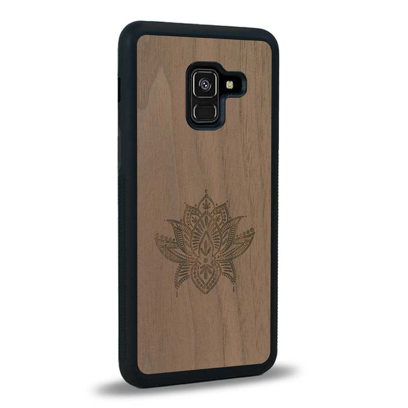 Coque Samsung A8 2018 - Le Lotus - Coque en bois