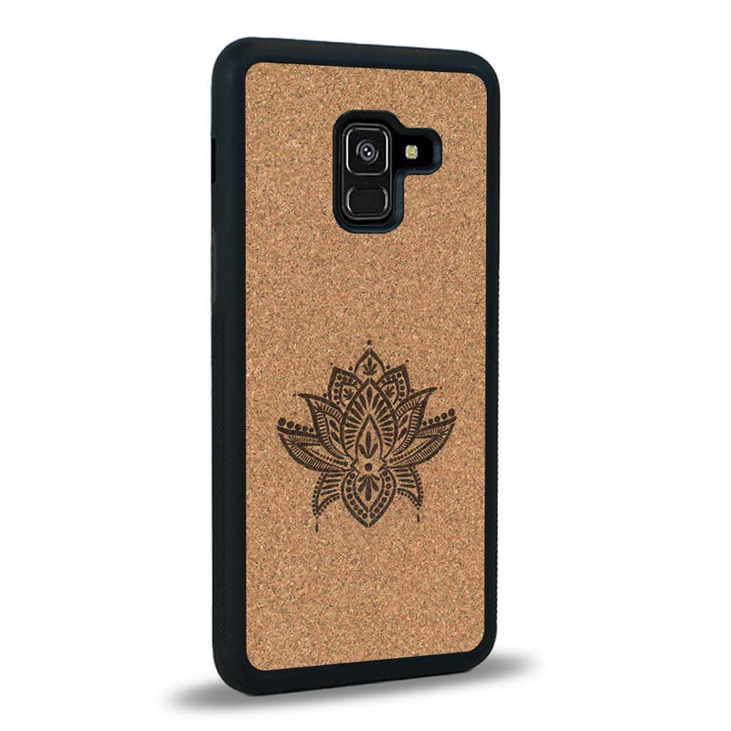 Coque Samsung A8 2018 - Le Lotus - Coque en bois