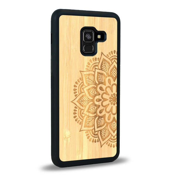 Coque Samsung A8 2018 - Le Mandala Sanskrit - Coque en bois