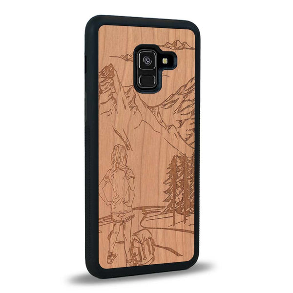 Coque Samsung A8 2018 - L'Exploratrice - Coque en bois