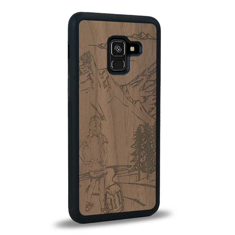 Coque Samsung A8 2018 - L'Exploratrice - Coque en bois
