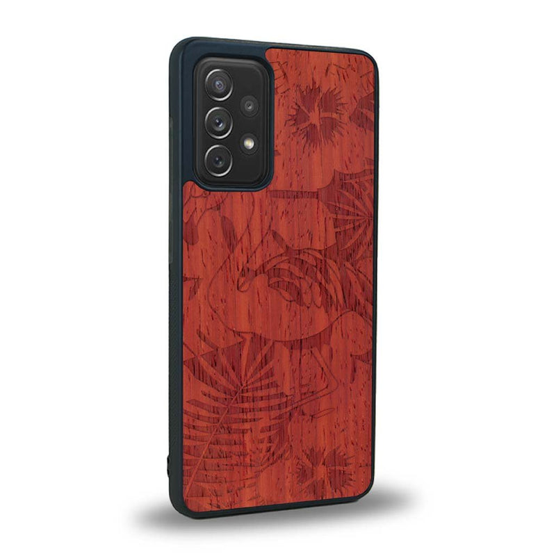 Coque Samsung A91 - Le Flamant Rose - Coque en bois