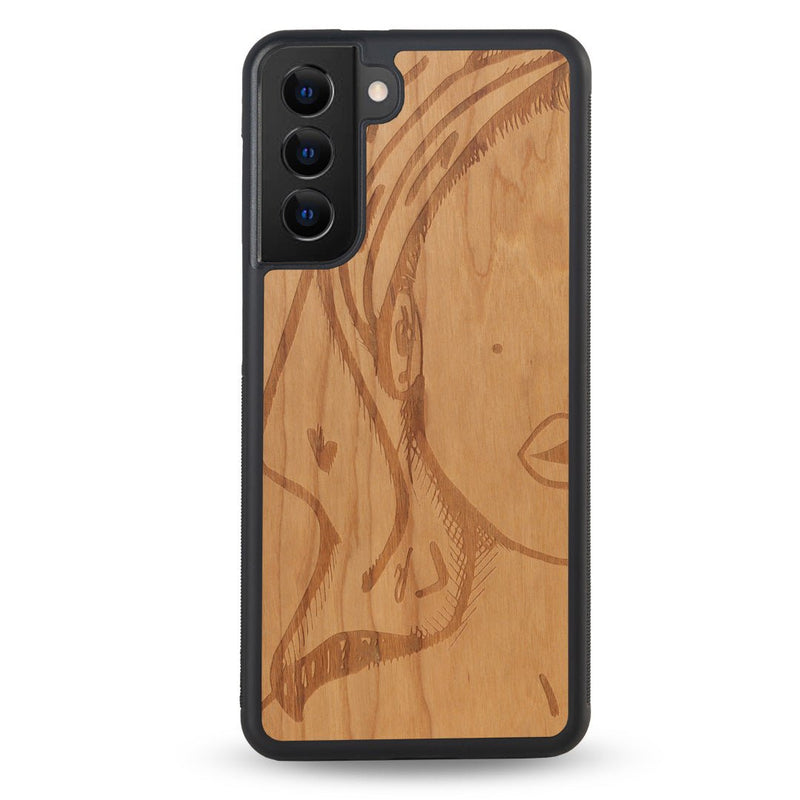 Coque Samsung - Au Féminin - Coque en bois
