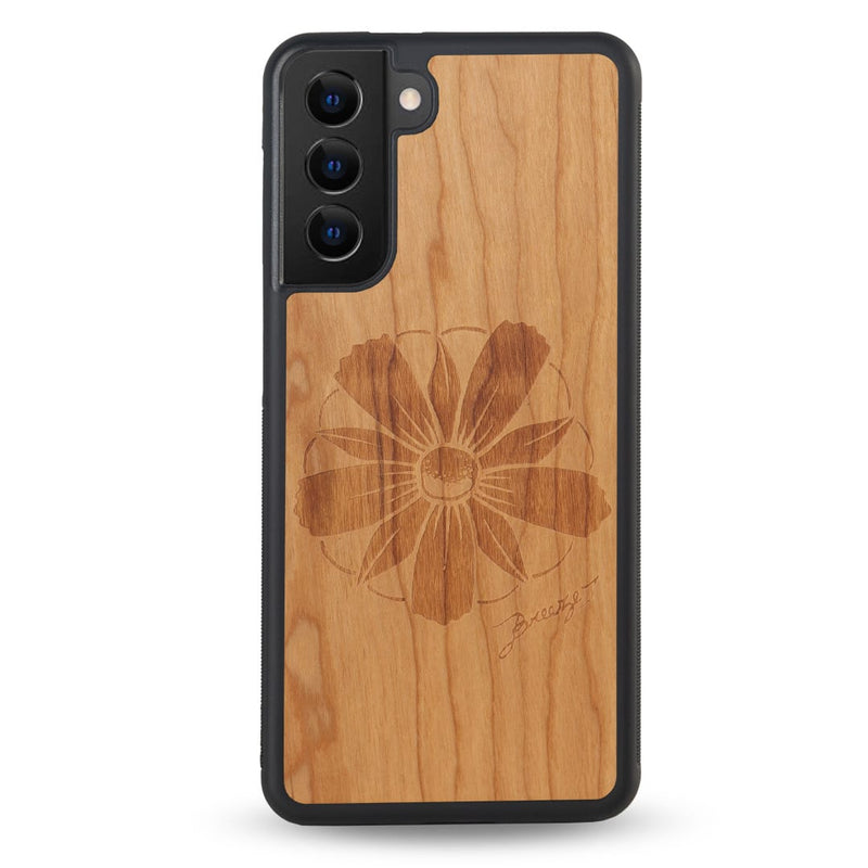 Coque Samsung - La Fleur des Montagnes - Coque en bois