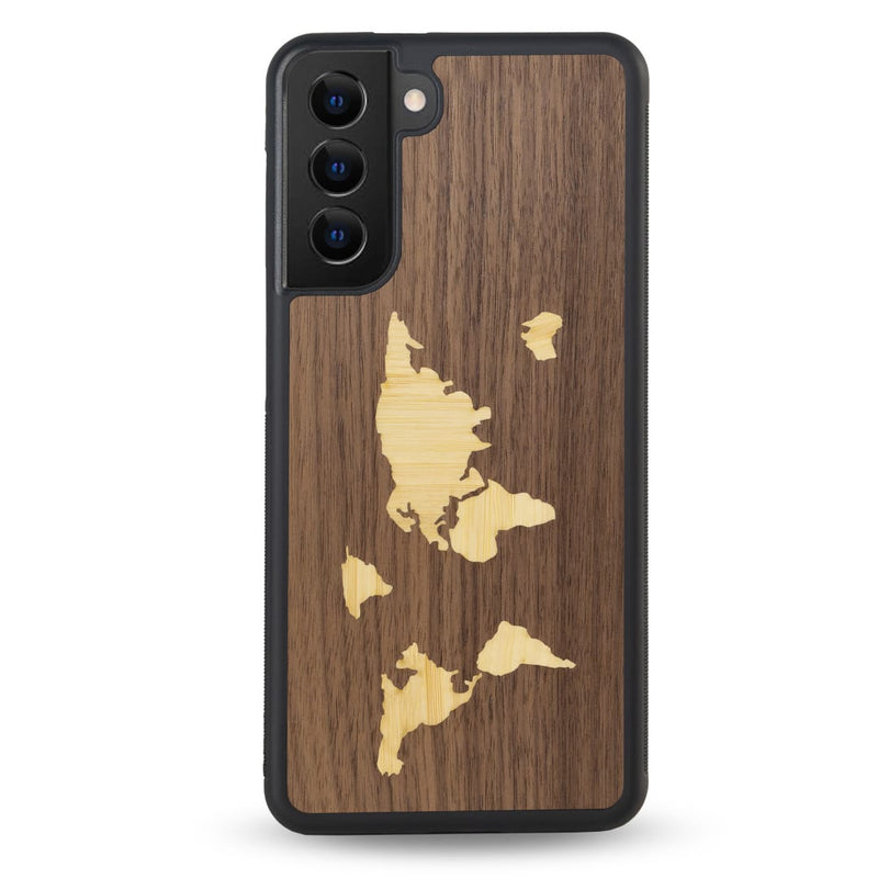 Coque Samsung - La Mappemonde - Coque en bois