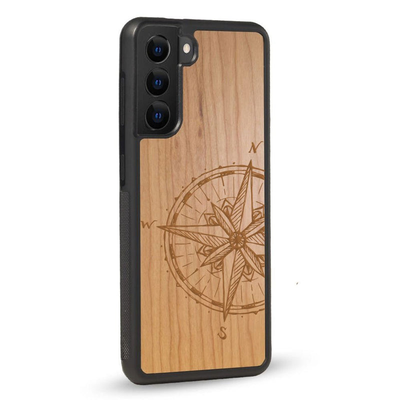 Coque Samsung - La Rose des Vents - Coque en bois