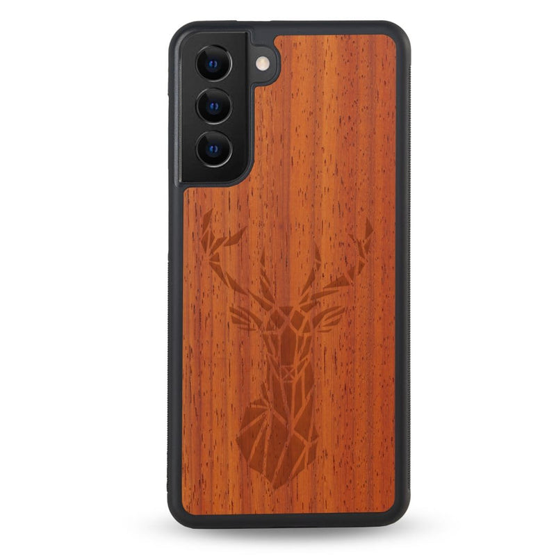 Coque Samsung - Le Cerf - Coque en bois