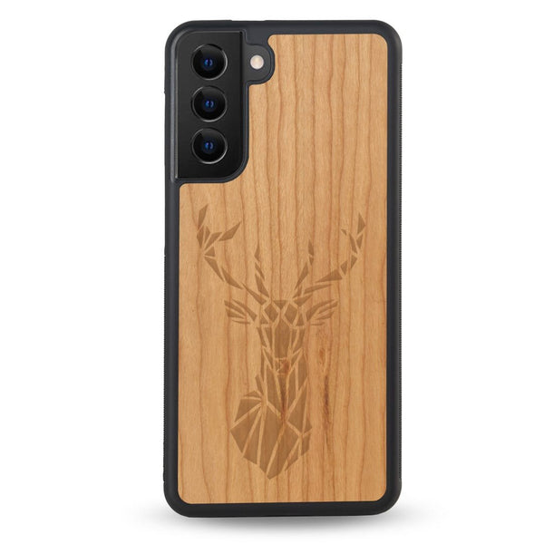 Coque Samsung - Le Cerf - Coque en bois