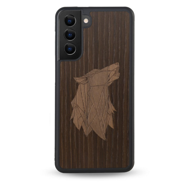 Coque Samsung - Le Loup - Coque en bois