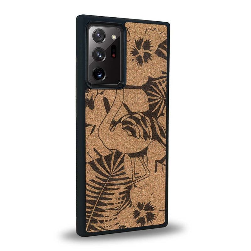 Coque Samsung Note 20+ - Le Flamant Rose - Coque en bois