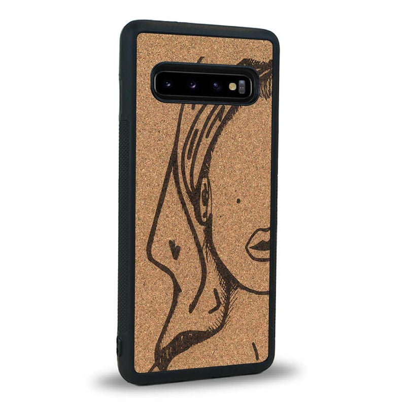 Coque Samsung S10+ - Au féminin - Coque en bois